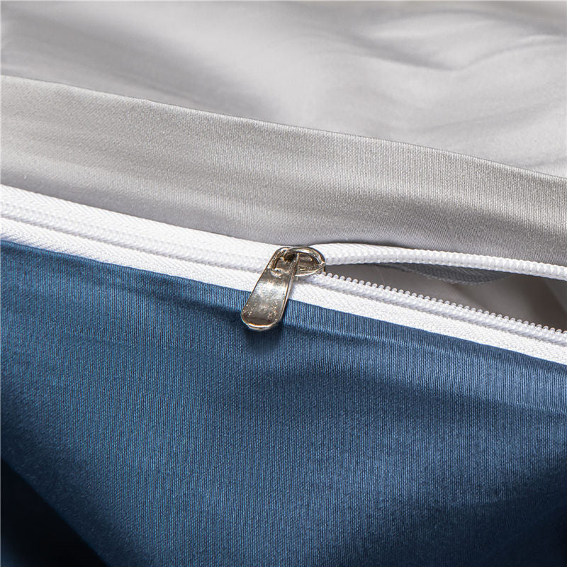 Luxe Sateen Duvet Cover-Midnight Blue